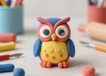 Eule aus Knete formen