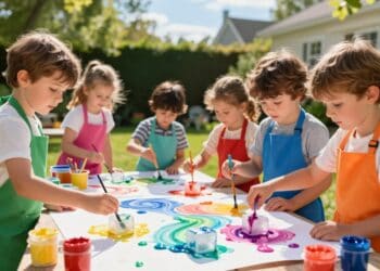 Mit Eiswürfeln malen