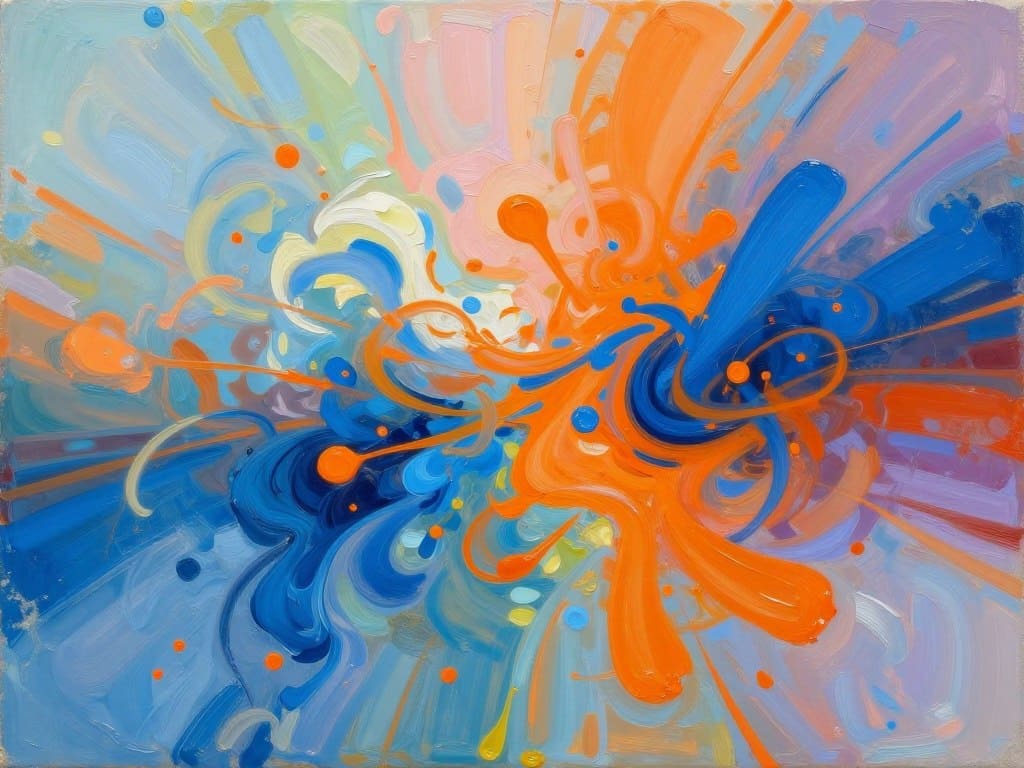 Abstrakt malen mit Acrylmalerei