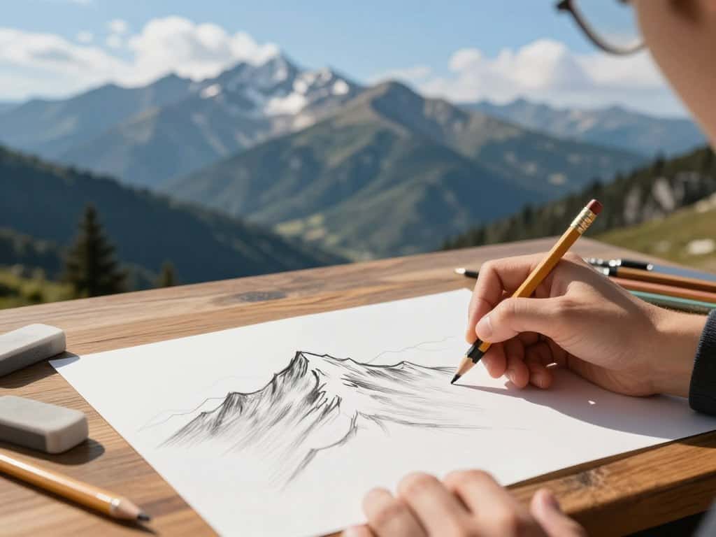 Du betrachtest gerade Bergkette zeichnen