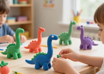 Dinosaurier aus Knete bauen