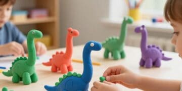 Dinosaurier aus Knete bauen