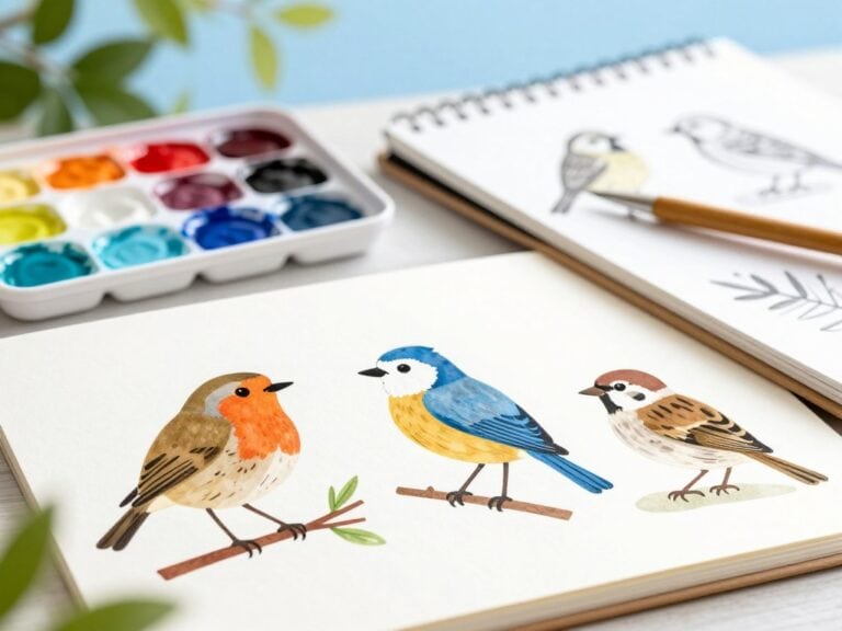 Mehr über den Artikel erfahren Einfache Vögel malen