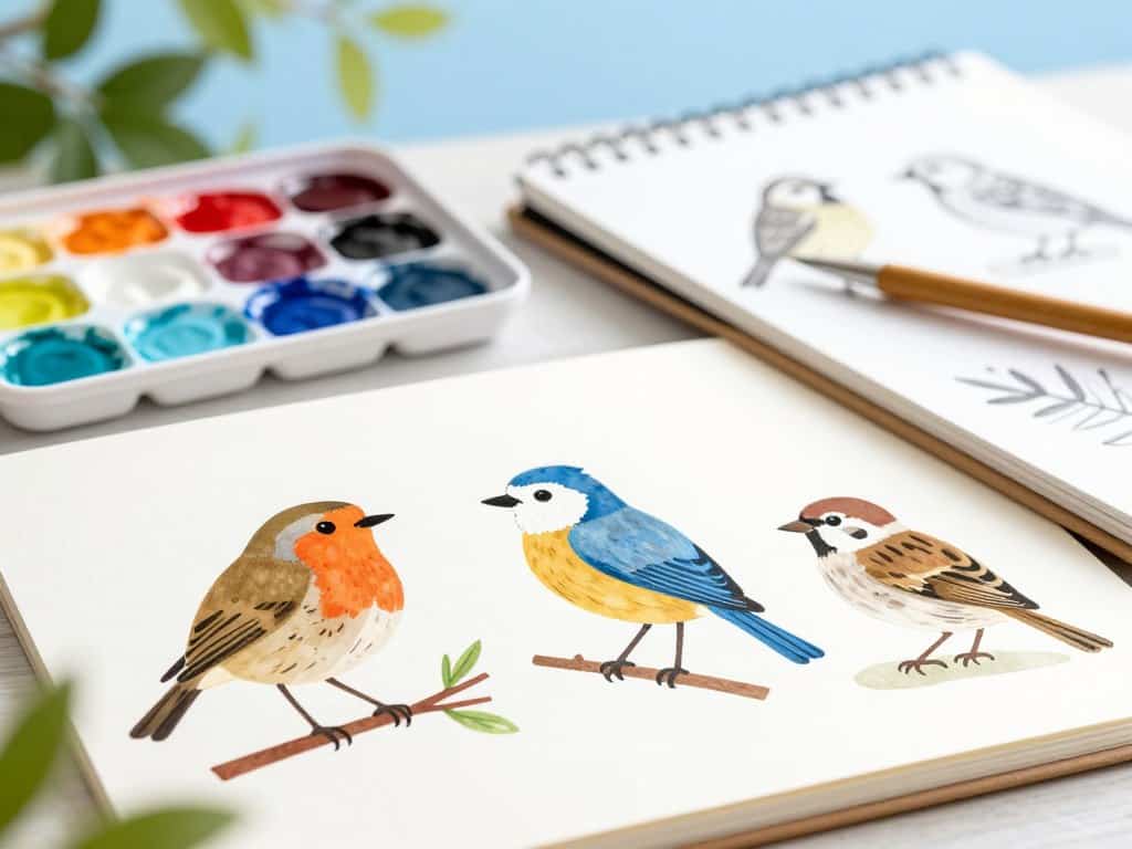 Du betrachtest gerade Einfache Vögel malen