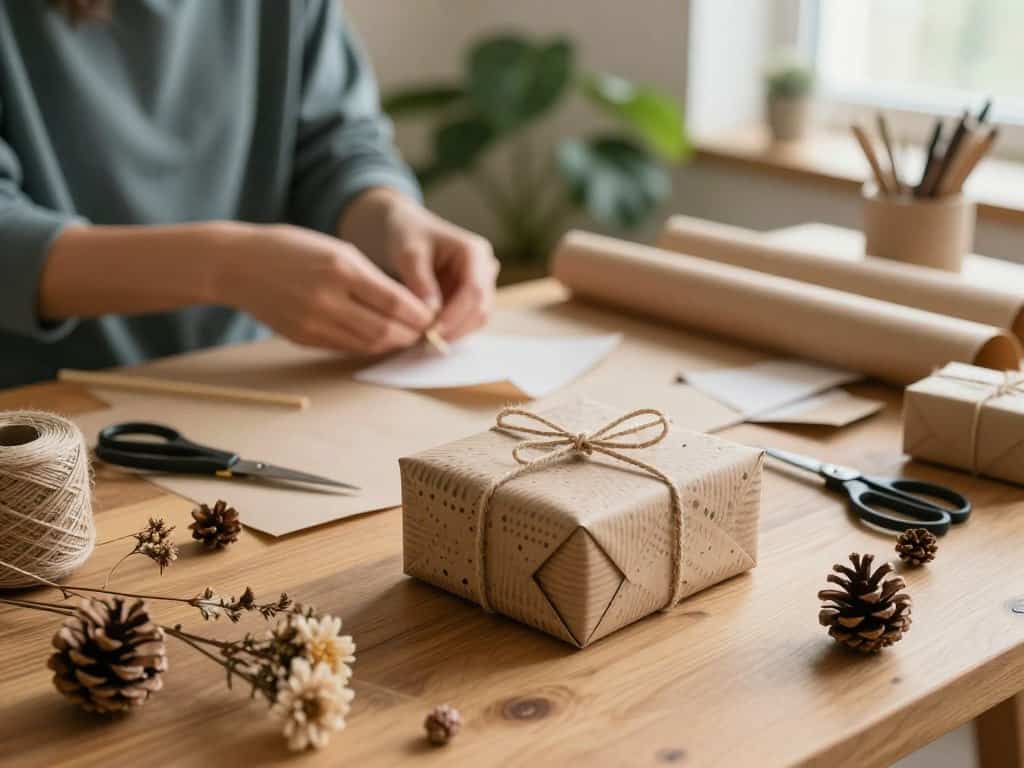 Geschenkverpackung basteln mit nachhaltigen Materialien