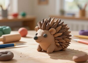 Igel aus Knete kneten