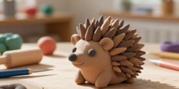 Igel aus Knete kneten