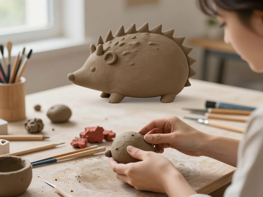 Igel gestalten - Schritt-für-Schritt Anleitung zum Formen des Igel-Körpers