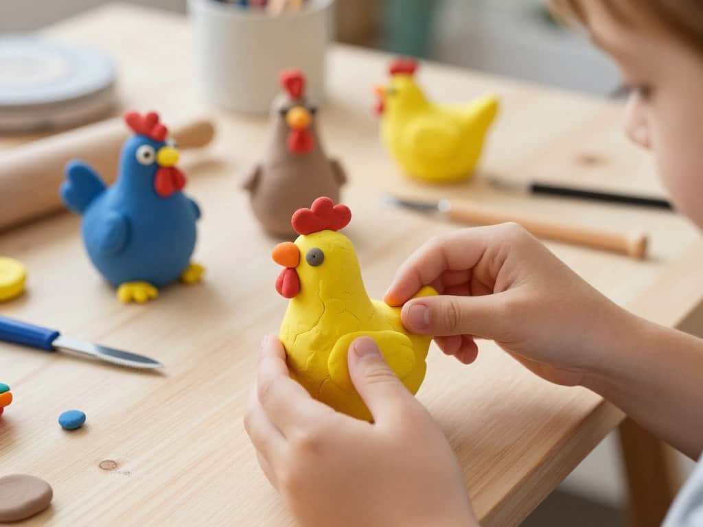 Knete Tiere vorbereiten und formen