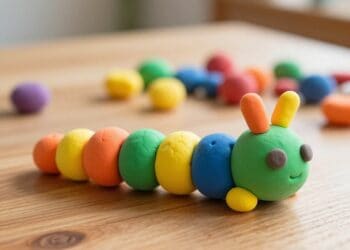 Raupe aus Knete machen