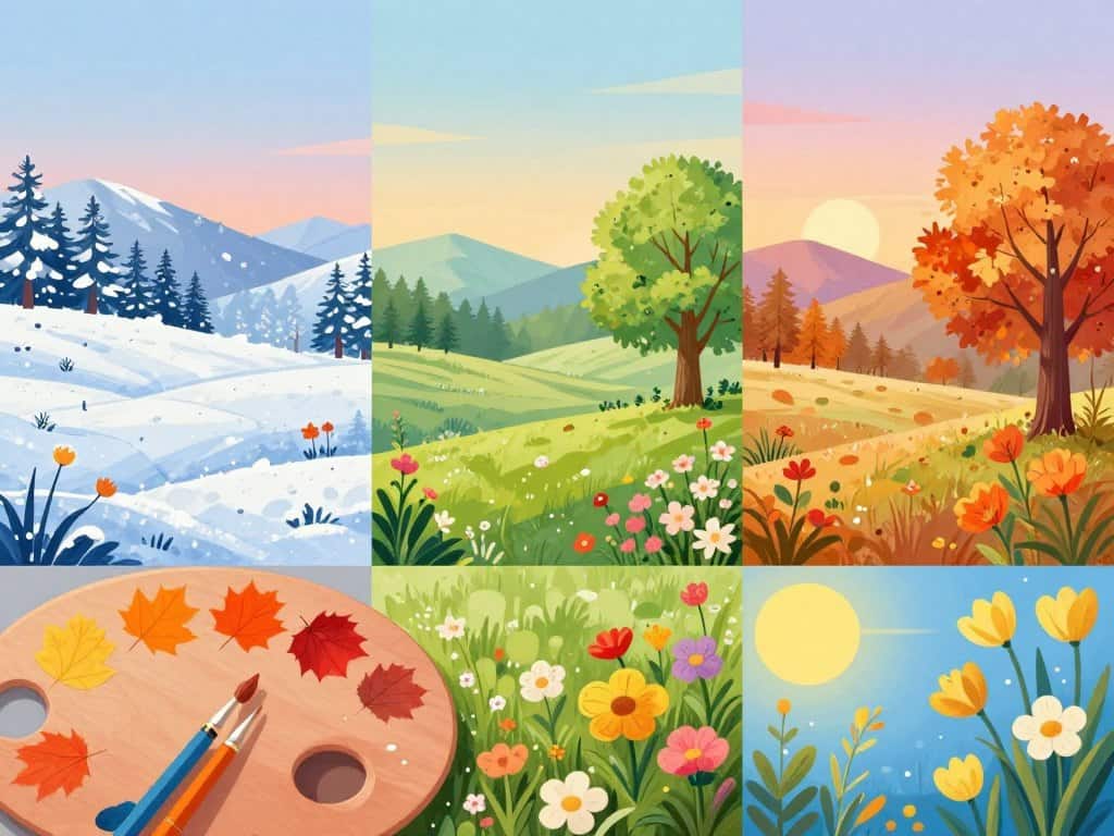 Saisonale Malideen und Saisonal malen durch alle Jahreszeiten