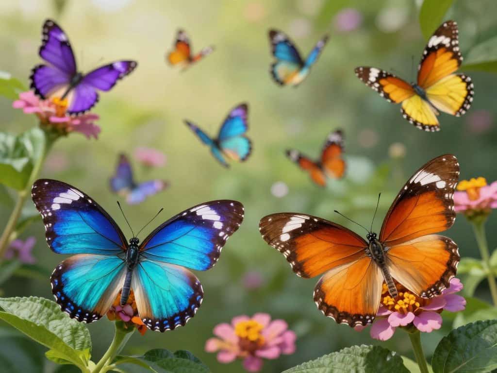 Schmetterling Farben und Farbverläufe beim Malen von realistischen Schmetterlingen