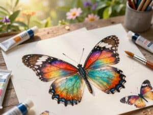 Mehr über den Artikel erfahren Schmetterling Motiv malen