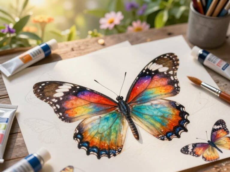 Mehr über den Artikel erfahren Schmetterling Motiv malen