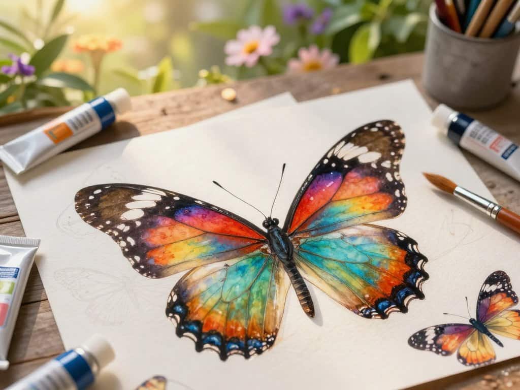 Du betrachtest gerade Schmetterling Motiv malen