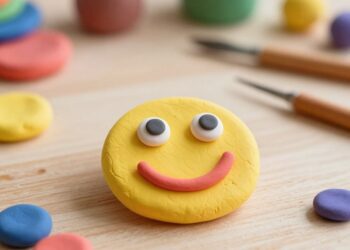 Smily-Gesicht aus Knete