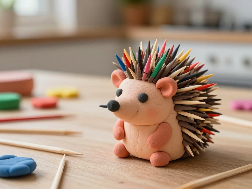 Spitze Igel-Stacheln kreativ gestalten mit Zahnstocher