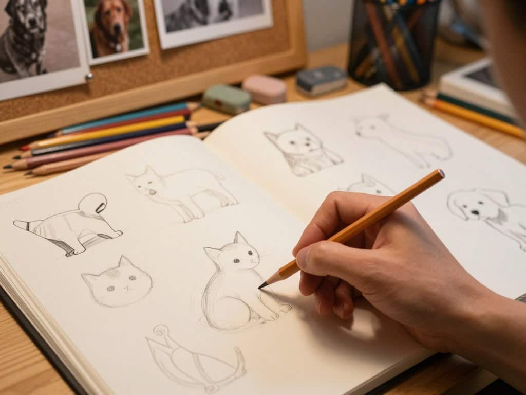 Tiere zeichnen Schritt für Schritt Anleitung für Anfänger