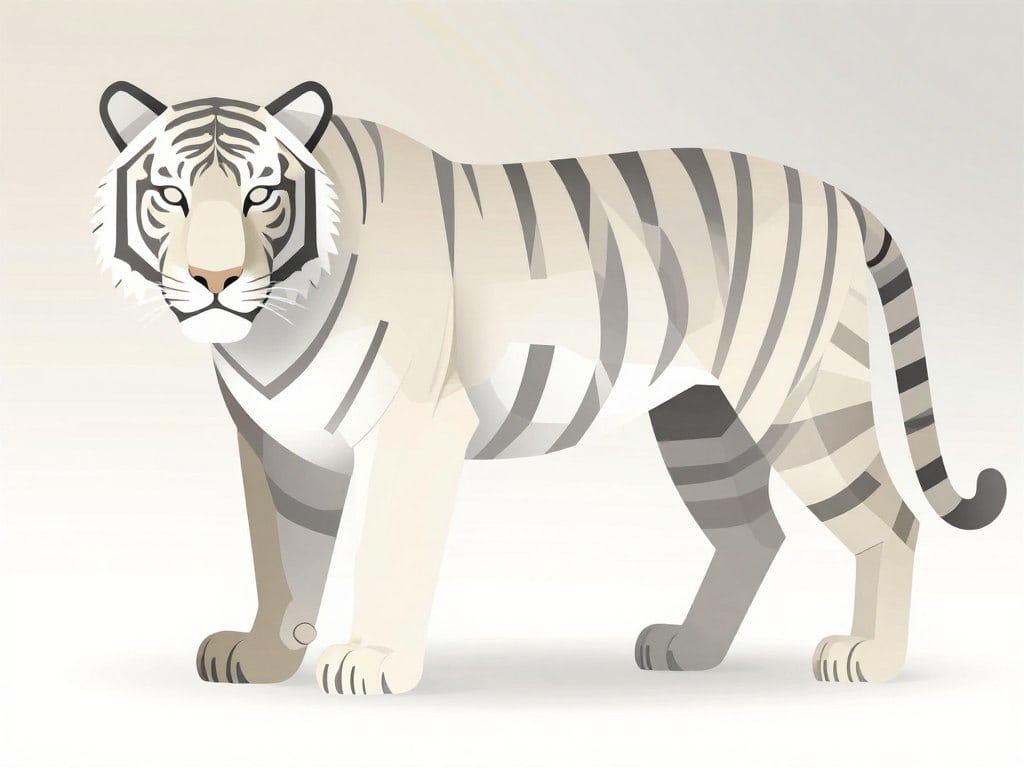 Tiger Anatomie zeichnen mit geometrischen Grundformen