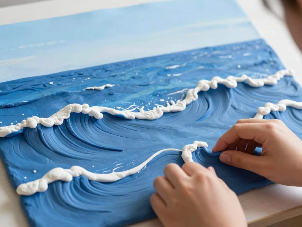 Wellen formen aus Knete