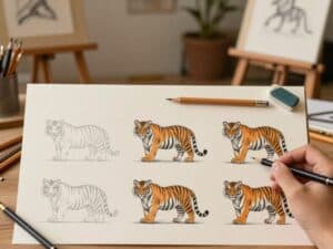 Mehr über den Artikel erfahren Wie zeichnet man einen Tiger?