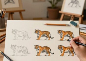 Wie zeichnet man einen Tiger