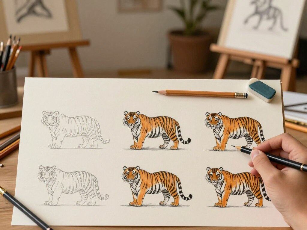 Du betrachtest gerade Wie zeichnet man einen Tiger?