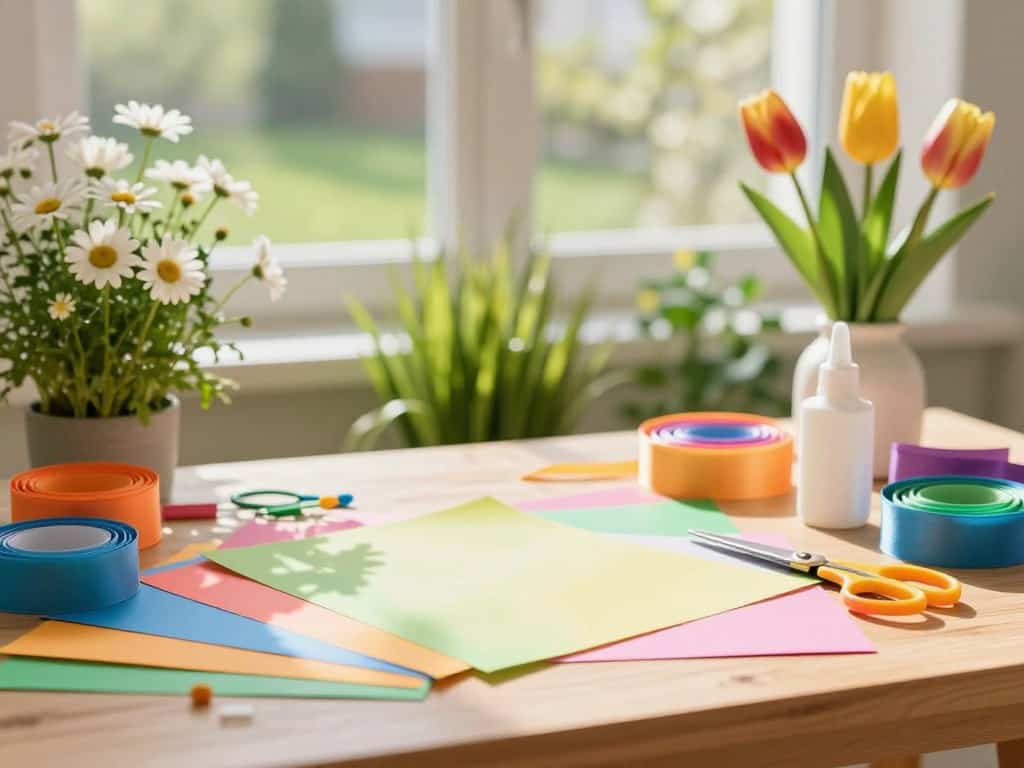 Bastelmaterialien Frühling für DIY Frühlingsdeko