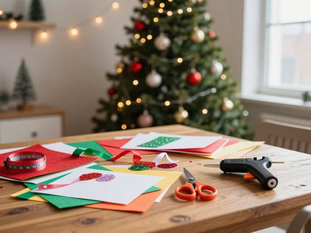 Bastelmaterialien Weihnachten und Bastelwerkzeuge