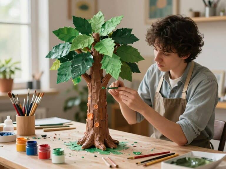 Mehr über den Artikel erfahren Baum aus Pappmache basteln