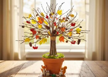 Bäume aus Ästen basteln