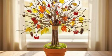 Bäume aus Ästen basteln