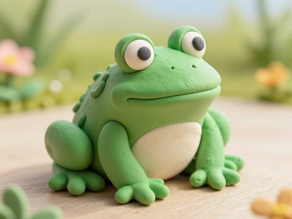 Dicke Beine Frosch Knetfrosch gestalten