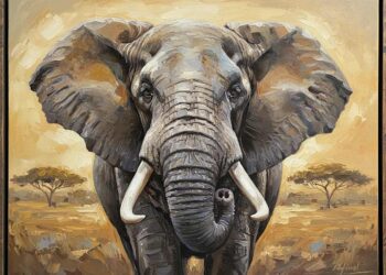 Elefant malen von vorne