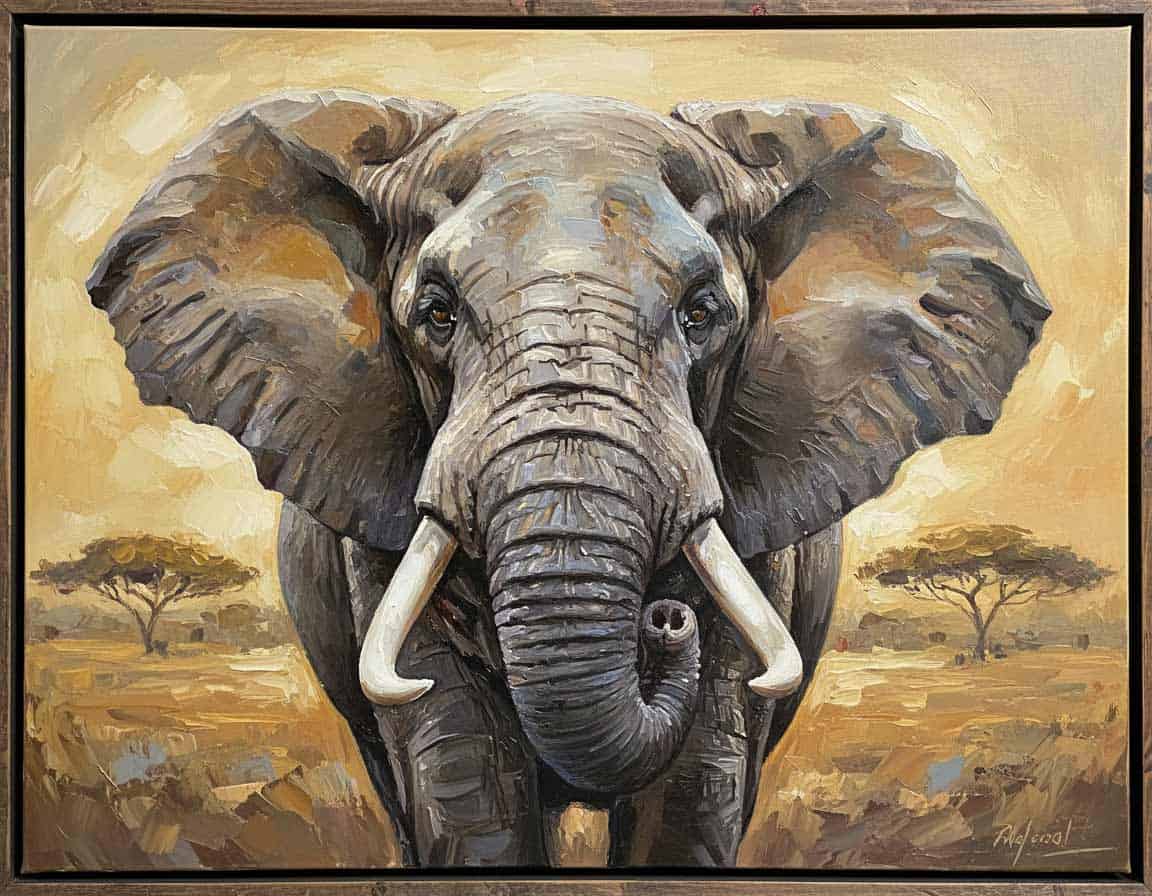 Du betrachtest gerade Elefant malen von vorne