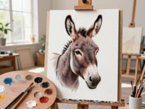 Mehr über den Artikel erfahren Esel Kopf malen