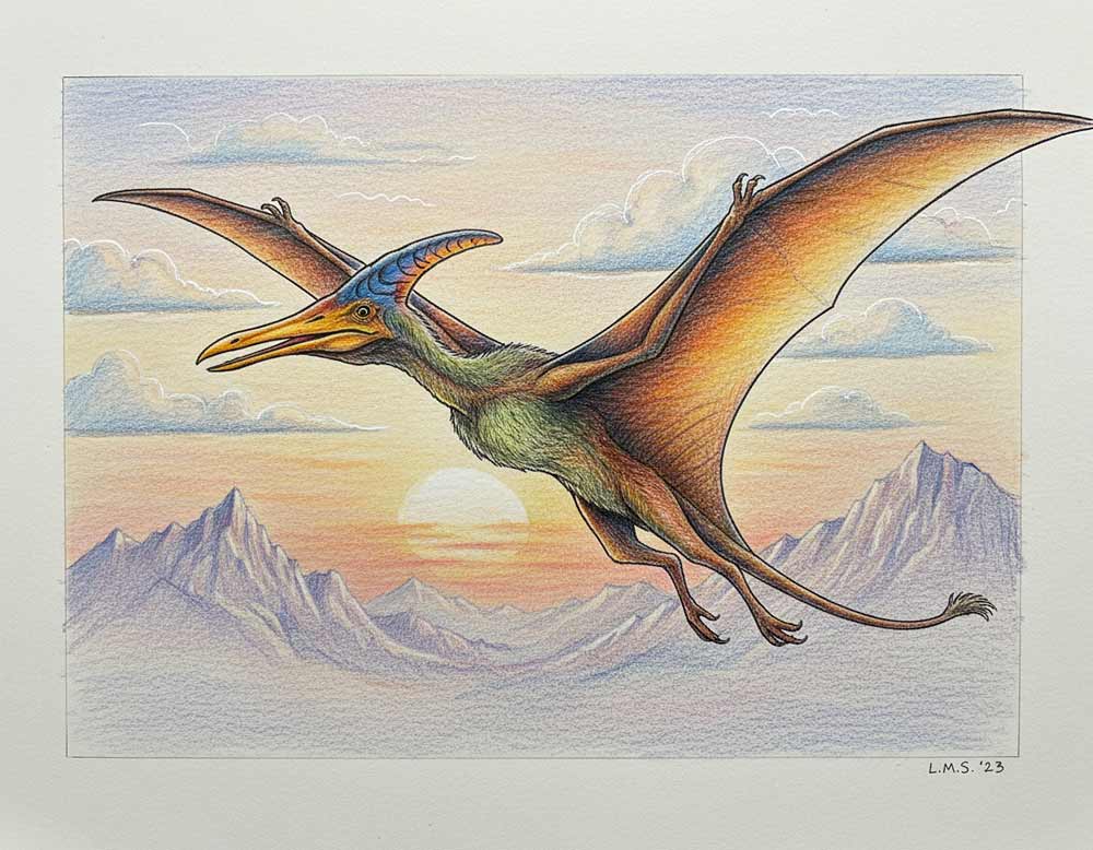 Gemalter Flugdinosaurier
