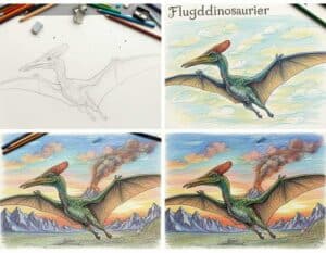 Mehr über den Artikel erfahren Fugdinosaurier malen