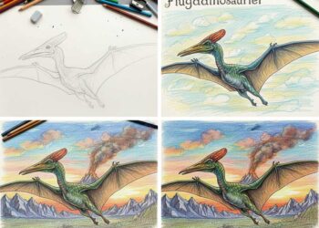 Flugdinosaurier malen