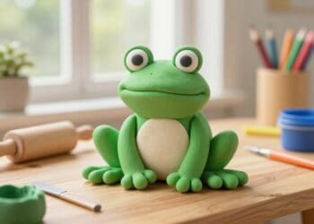 Frosch aus Knete basteln