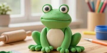 Frosch aus Knete basteln