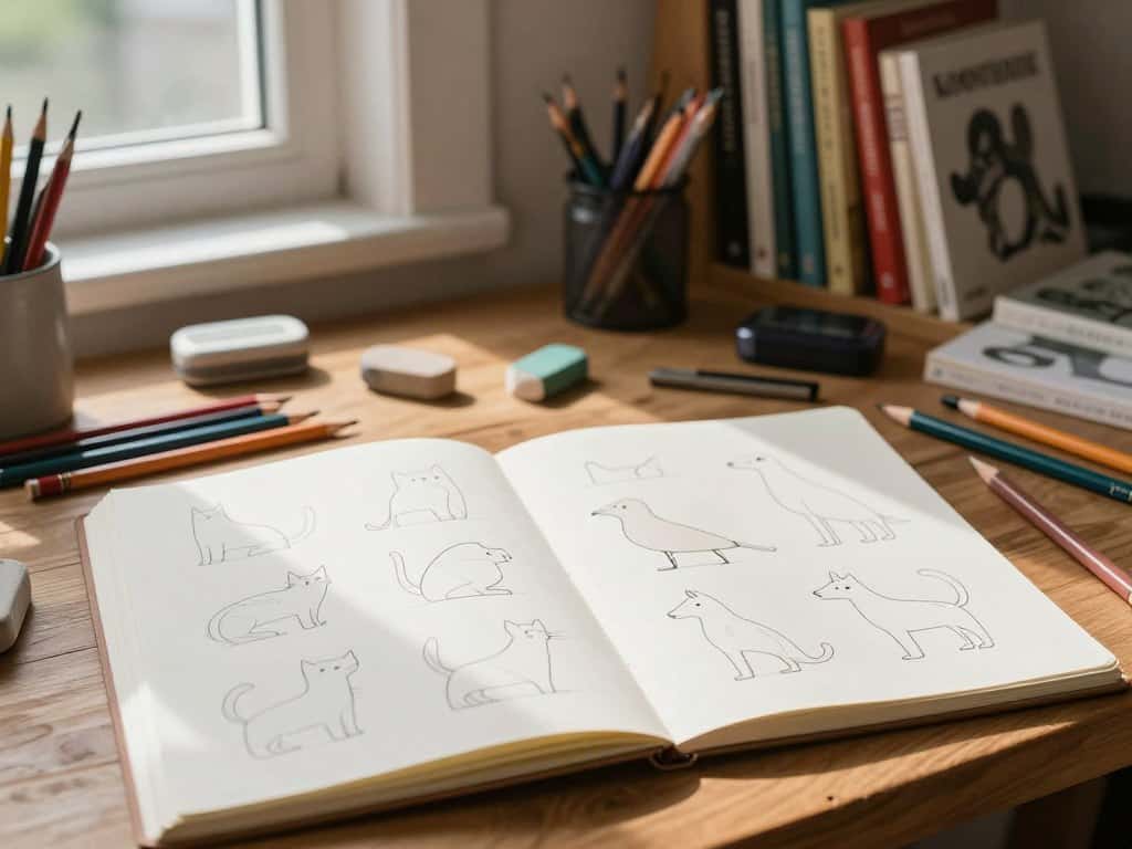 Grundformen für Tiermotive zeichnen