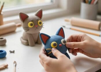 Katze aus Knete machen