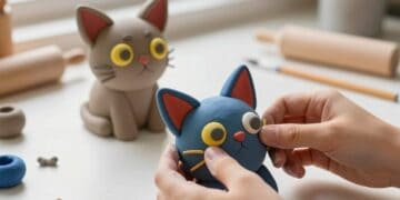 Katze aus Knete machen