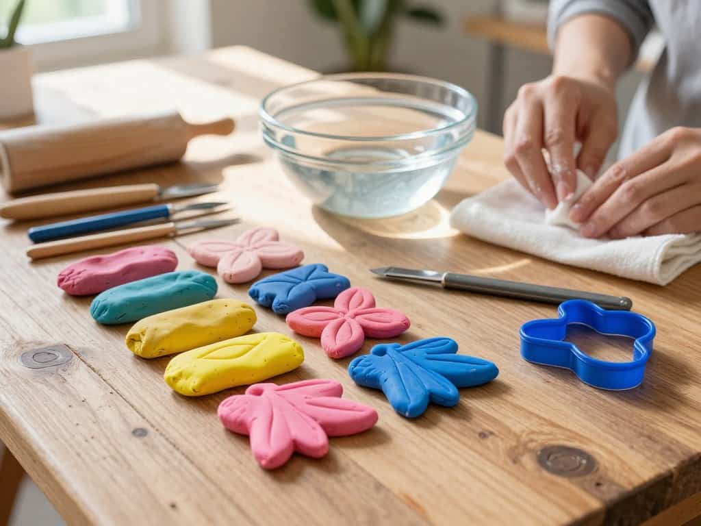 Knete Anleitung Vorbereitung Materialien