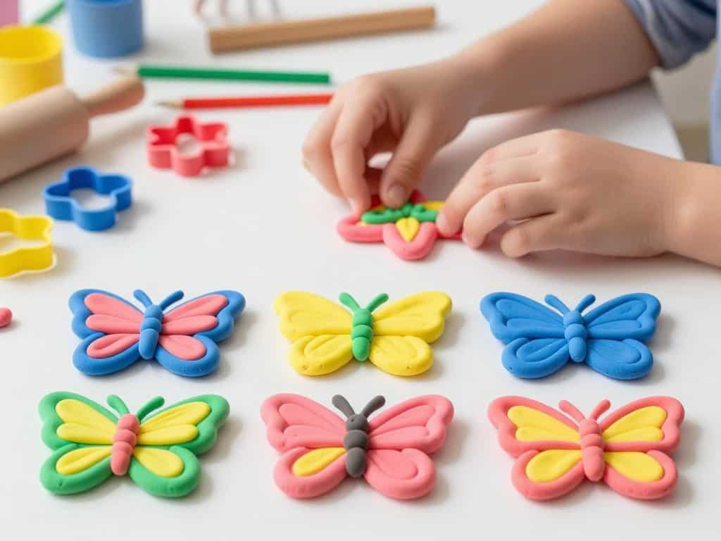 Knete formen für DIY Schmetterling Grundformen