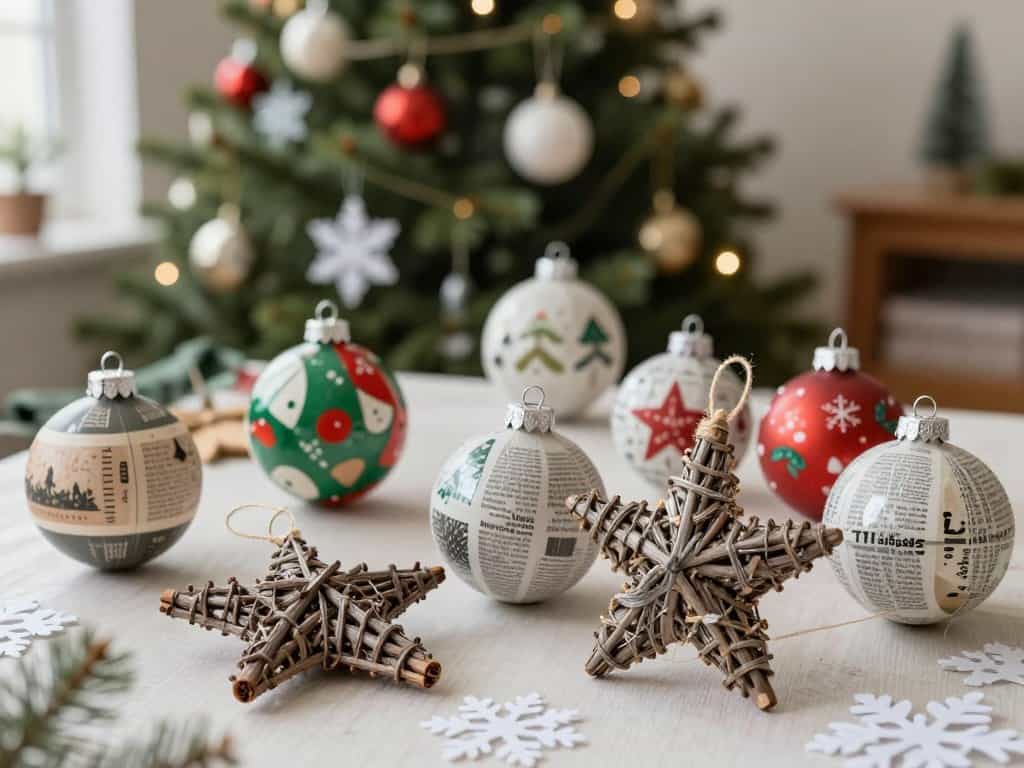 Nachhaltiger Weihnachtsschmuck aus recycelten Materialien