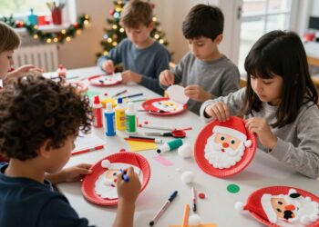 Nikolaus aus Pappteller basteln