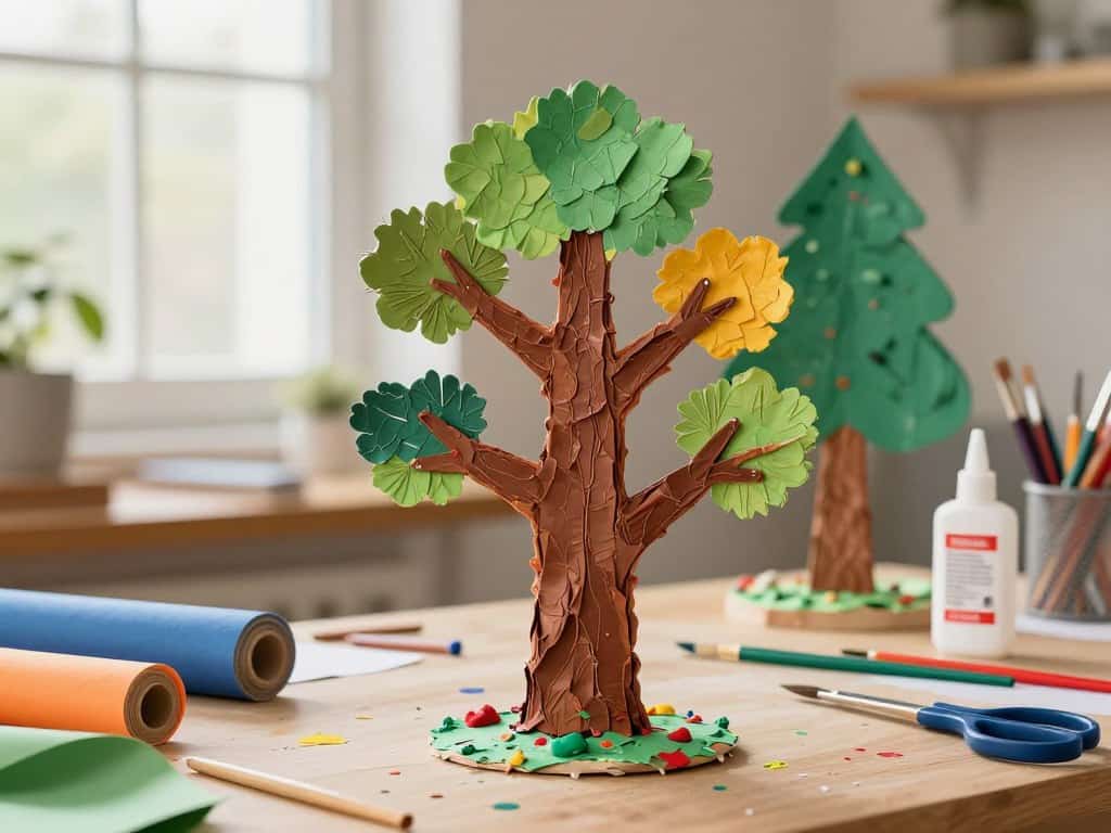 Pappmache Deko Baum selber machen