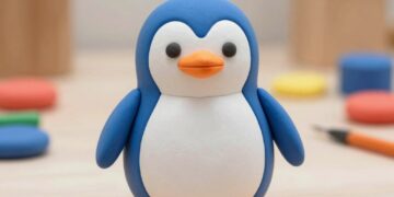 Pinguin aus Knete formen